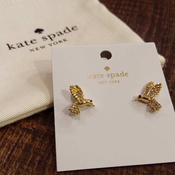 kate spade Jewelry - Kate Spade Grandma's Closet Hummingbird Studs